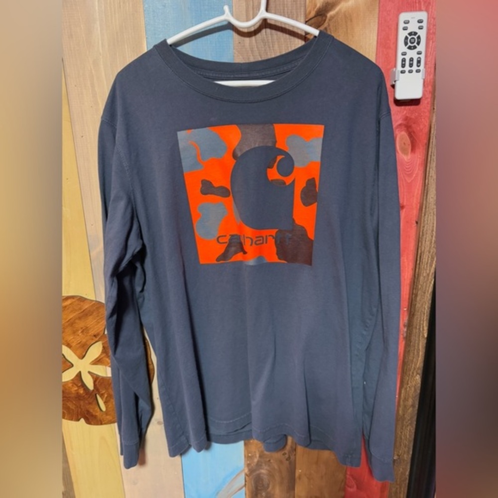 Carhartt Long Sleeve Graphic Logo Tee – Relaxed Fit – Men’s Size L